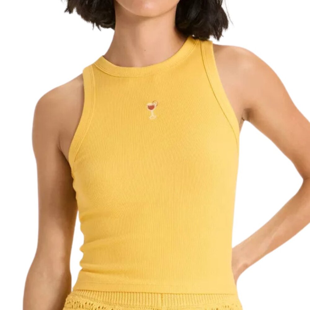 A New Day Slim Fit Yellow Tank Top Women's Large